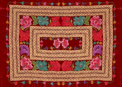 Huipil Geometric Red Velvet