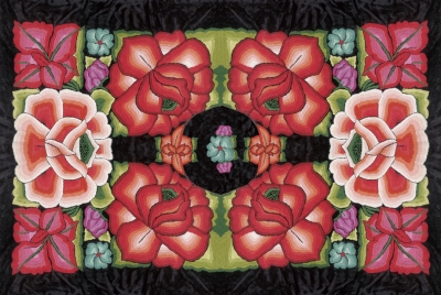 Huipil Lime Pink Red