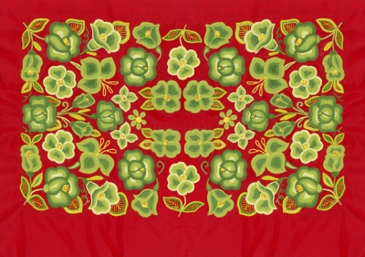 Regalo Huipil Verde Rojo